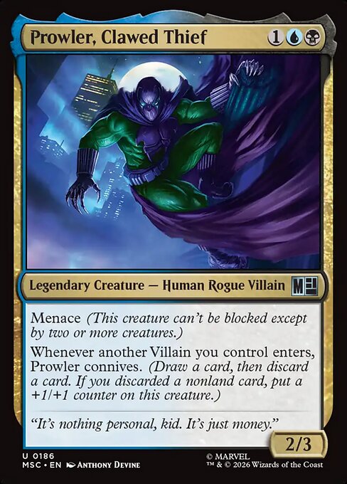 Prowler, Clawed Thief - Marvel Super Heroes Commander