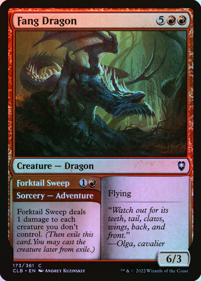 Fang Dragon // Forktail Sweep - Foil