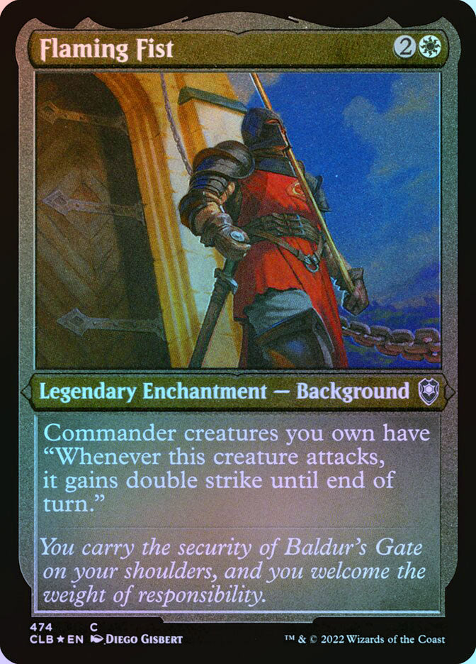 Flaming Fist - Foil Etched