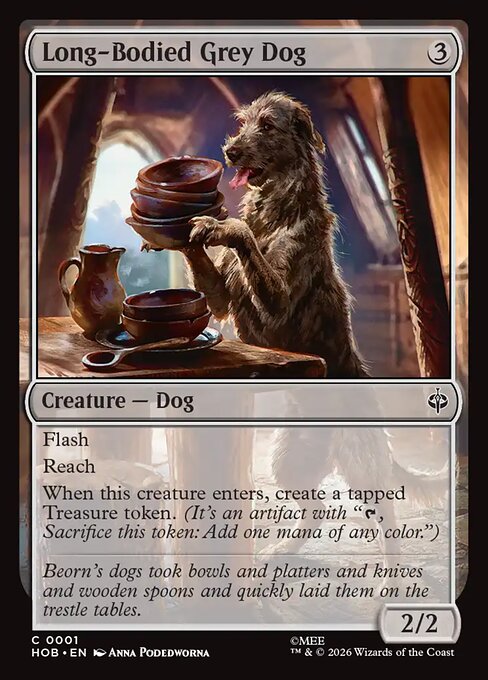 Long-Bodied Grey Dog - The Hobbit