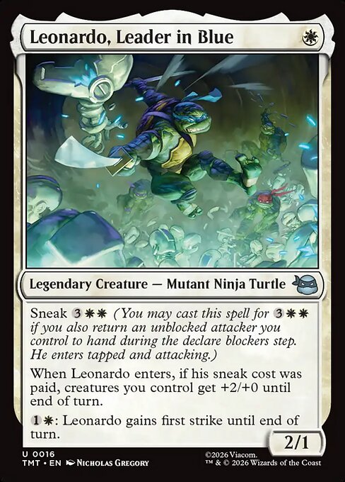 Leonardo, Leader in Blue