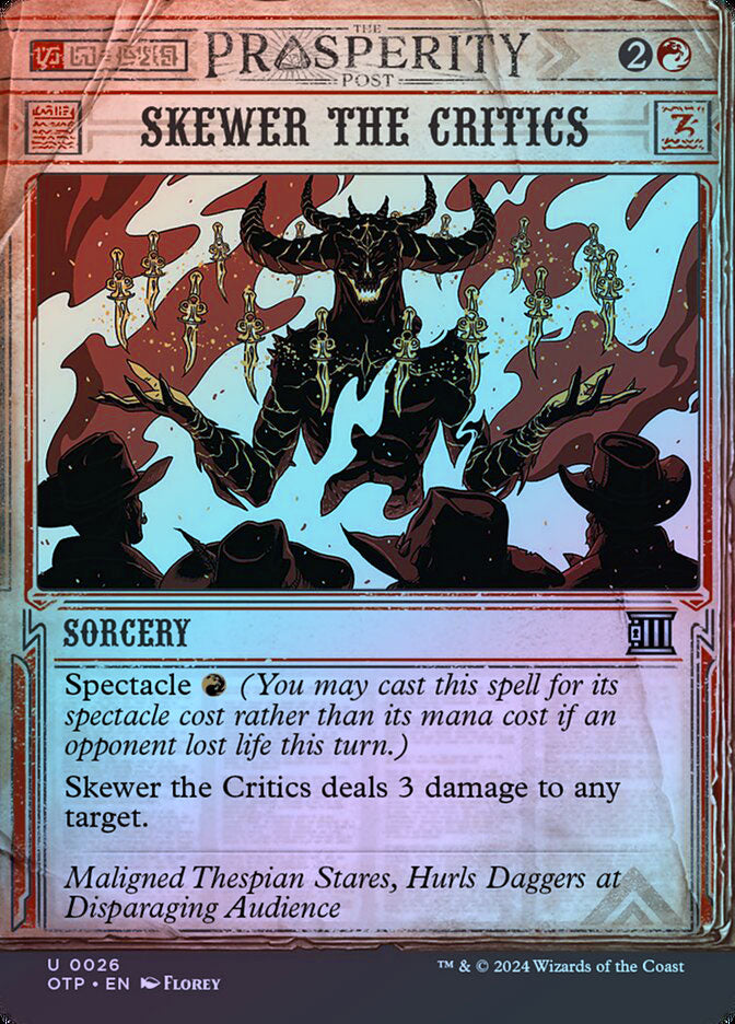 Skewer the Critics (Showcase) - Foil