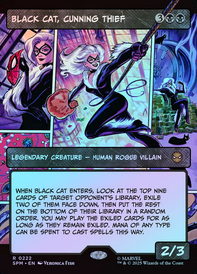 Black Cat, Cunning Thief (Borderless) - Foil