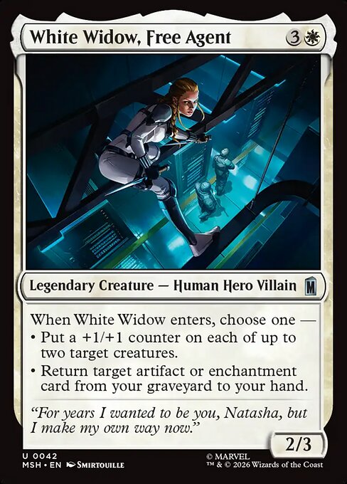 White Widow, Free Agent - Marvel Super Heroes