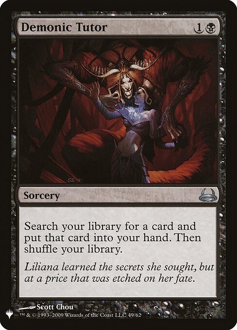 Demonic Tutor - The List