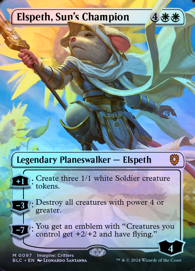 Elspeth, Sun's Champion (Borderless) - Foil