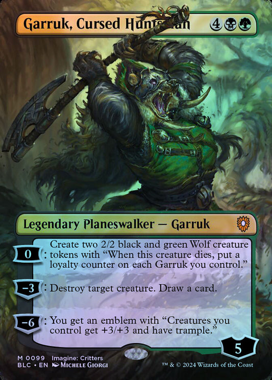 Garruk, Cursed Huntsman (Borderless) - Foil