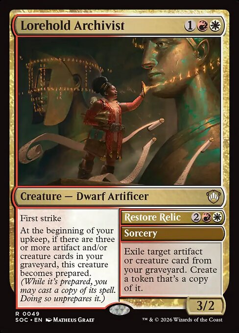 Lorehold Archivist // Restore Relic - Secrets of Strixhaven Commander