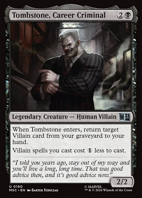 Tombstone, Career Criminal - Marvel Super Heroes Commander