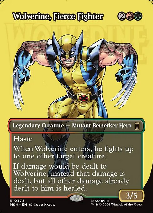 Wolverine, Fierce Fighter (Borderless)