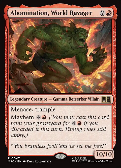 Abomination, World Ravager - Marvel Super Heroes Commander