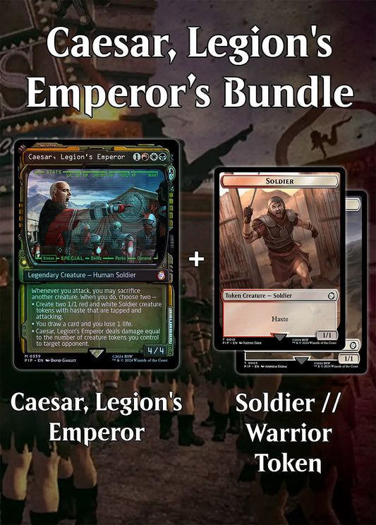 Caesar, Legion's Emperor's Bundle - Foil + Warrior // Soldier Token
