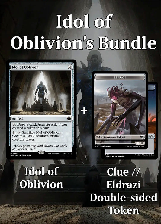 MTG Idol of Oblivion's Bundle + Clue // Eldrazi Double-sided Token