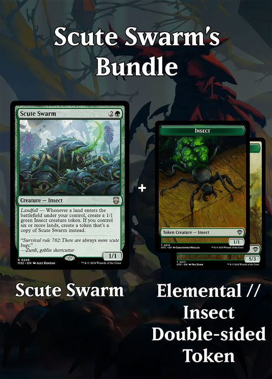 Scute Swarm's Bundle - Elemental // Insect Double-sided Token