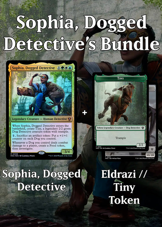MTG Sophia, Dogged Detective's Bundle - Foil + Eldrazi // Tiny Token