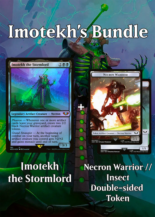 MTG Imotekh the Stormlord's Bundle - Foil + Necron Warrior // Insect Double-sided Token