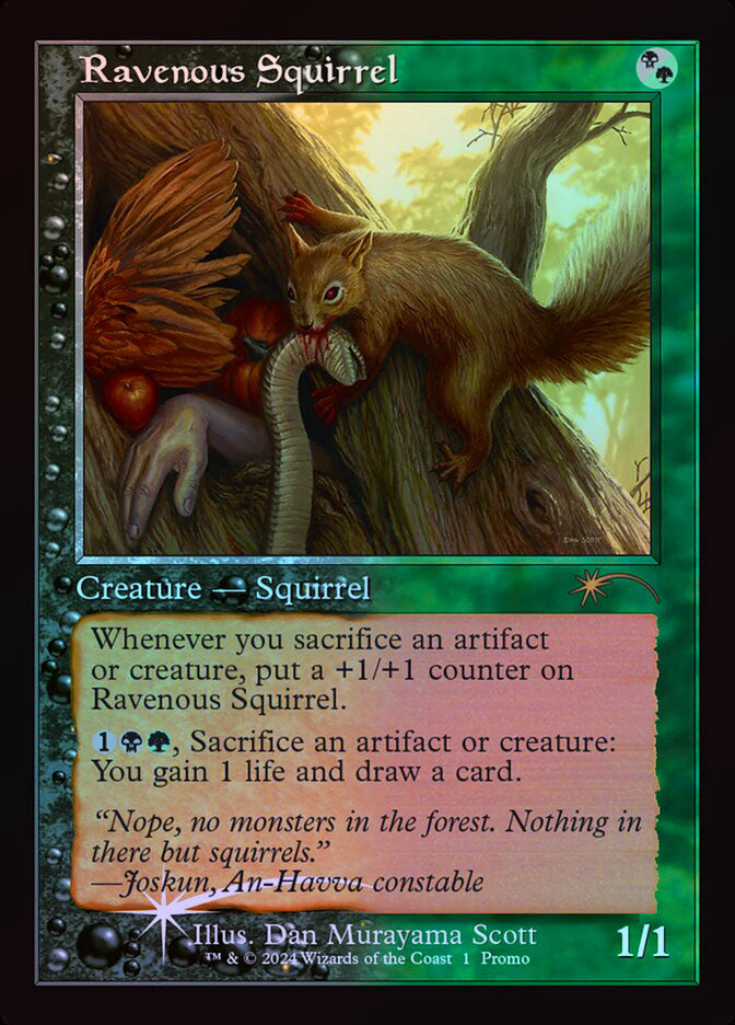 Ravenous Squirrel - Retro Frame - Foil