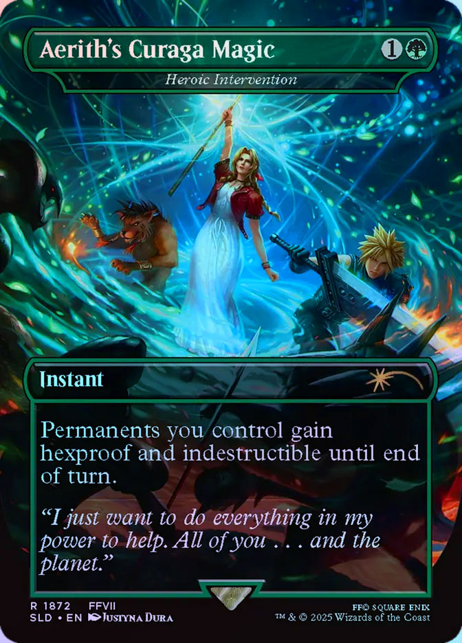 Aerith's Curaga Magic Heroic Intervention (1872) (Borderless) - Foil
