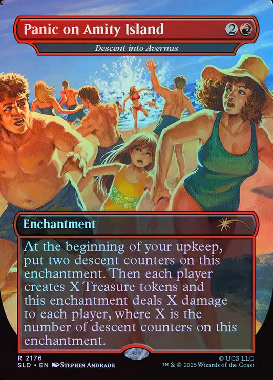 Panic on Amity Island Descent into Avernus (Borderless) - Rainbow Foil