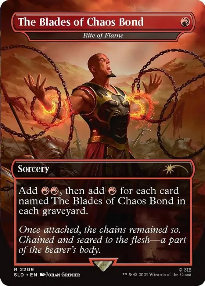 The Blades of Chaos Bond Rite of Flame (Borderless)
