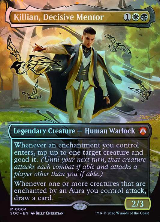 Killian, Decisive Mentor (Borderless) - Foil