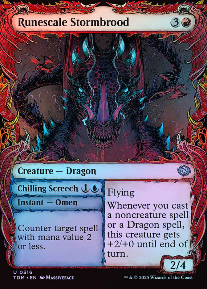 Runescale Stormbrood // Chilling Screech (Showcase) - Foil